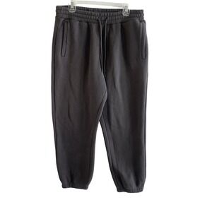 FSBN New Yorker Mens Gray Fleece Jogger Sweatpants Size L Drawstring Pockets